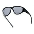 thumbnail image 4 of XXL Oversized Trendy Modified Curved Wrap Around Sport Plastic Sunglasses All Black, 4 of 4
