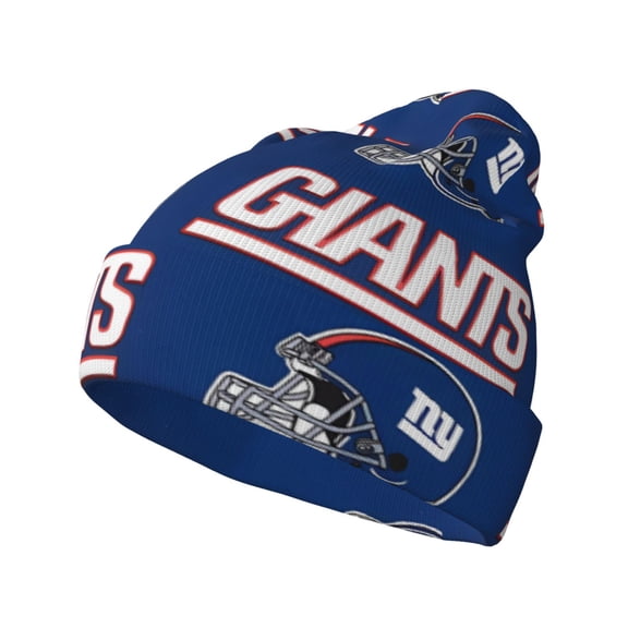 New York Football Team Print Knitted Hat Soft Stretch Winter Cuff Beanie City Classic Hat for Men Women Game Fans Gifts