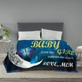thumbnail image 2 of Daughter Gift from Mom,Bonus Daughter Gifts from Mother,Blankets Letter Printed Throw Fleece Blankets Birthday Gifts Thanksgiving Day Christmas Holiday Blanket for Bed Couch Living Room, 2 of 6