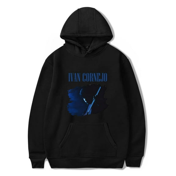 Ivan Cornejo Merch Hoodie Long Blue Guitar Graffiti Sleeve Hoodies Fashion Men Women Sweatshirt Tracksuit Pullover Coat