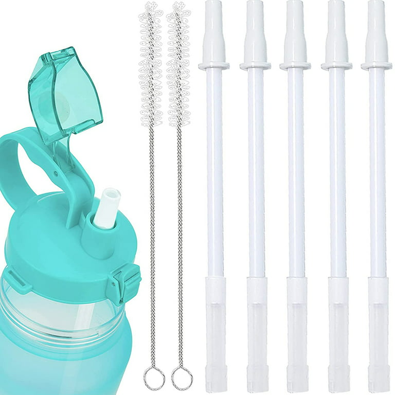 Gallon Water Bottle Straw Trimable Reusable Straw Replacement Set with  Brushes for 128 Oz/64 Oz Gallon Sports Bottle Jug New