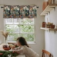 thumbnail image 6 of Butterfly Floral Kitchen Valances for Windows 60x18 Inch Kitchen Curtains Valances Rod Pocket Country Daisy Wildflower Brown Barn Door Bathroom Window Valances for Window Treatment Decor, 6 of 6