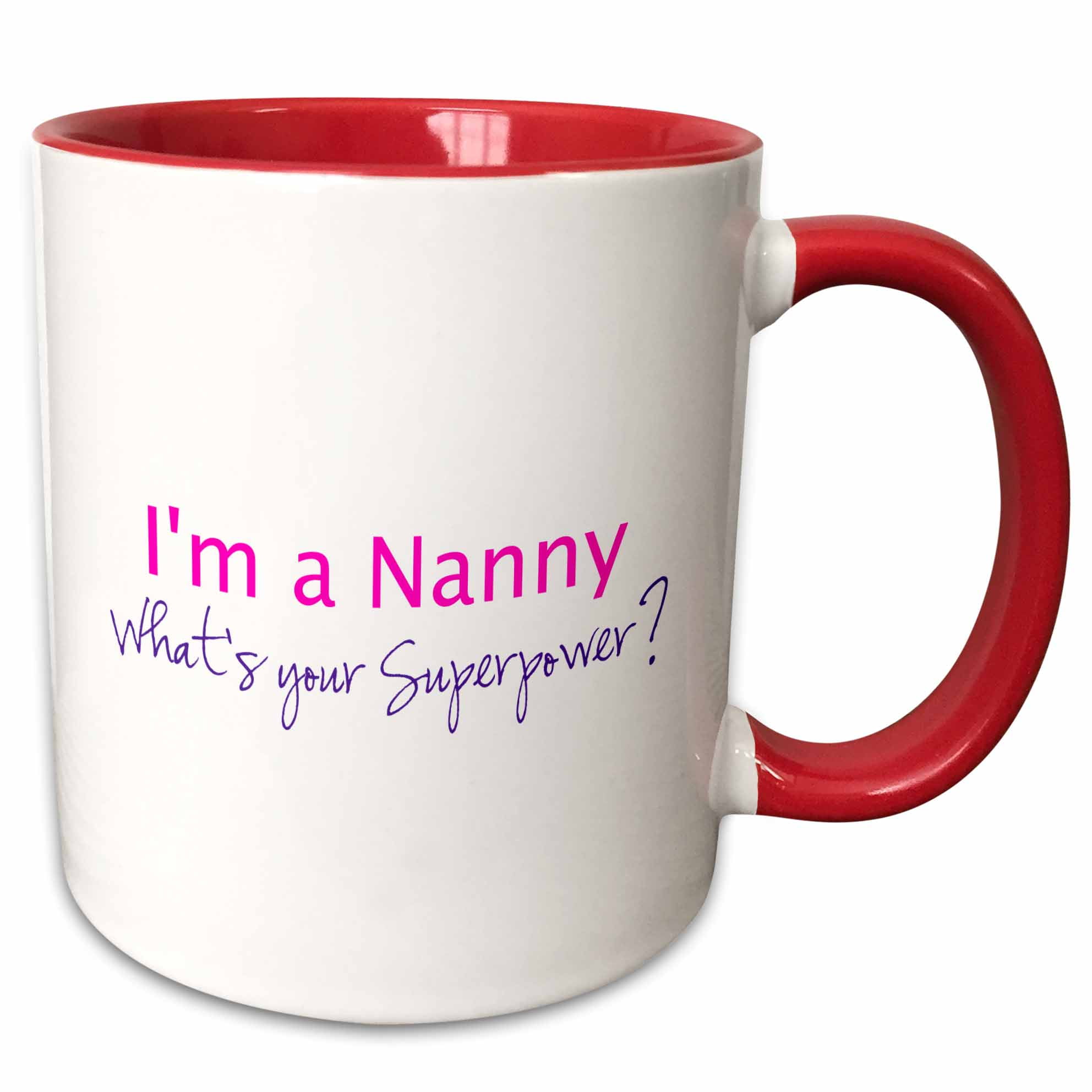 Photo Mug Christmas Mug Nanny Pink 4 Photos Personalised Mug