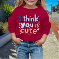 thumbnail image 2 of Toddler Boy Valentines Day Outfit Crewneck Sweatshirt Lover Themed Letter Print Long Sleeve Pullover Toddler Girl Sweatshirt for Toddler 2-3 Years, 2 of 4