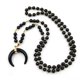 thumbnail image 5 of Jumpingount Collares simples Vintage ágata negra colgante gargantilla moda suéter largo cadenas cuentas redondas joyería niñas encanto regalos Accesorios de disfraces Jumpingount AP014781-00, 5 of 6