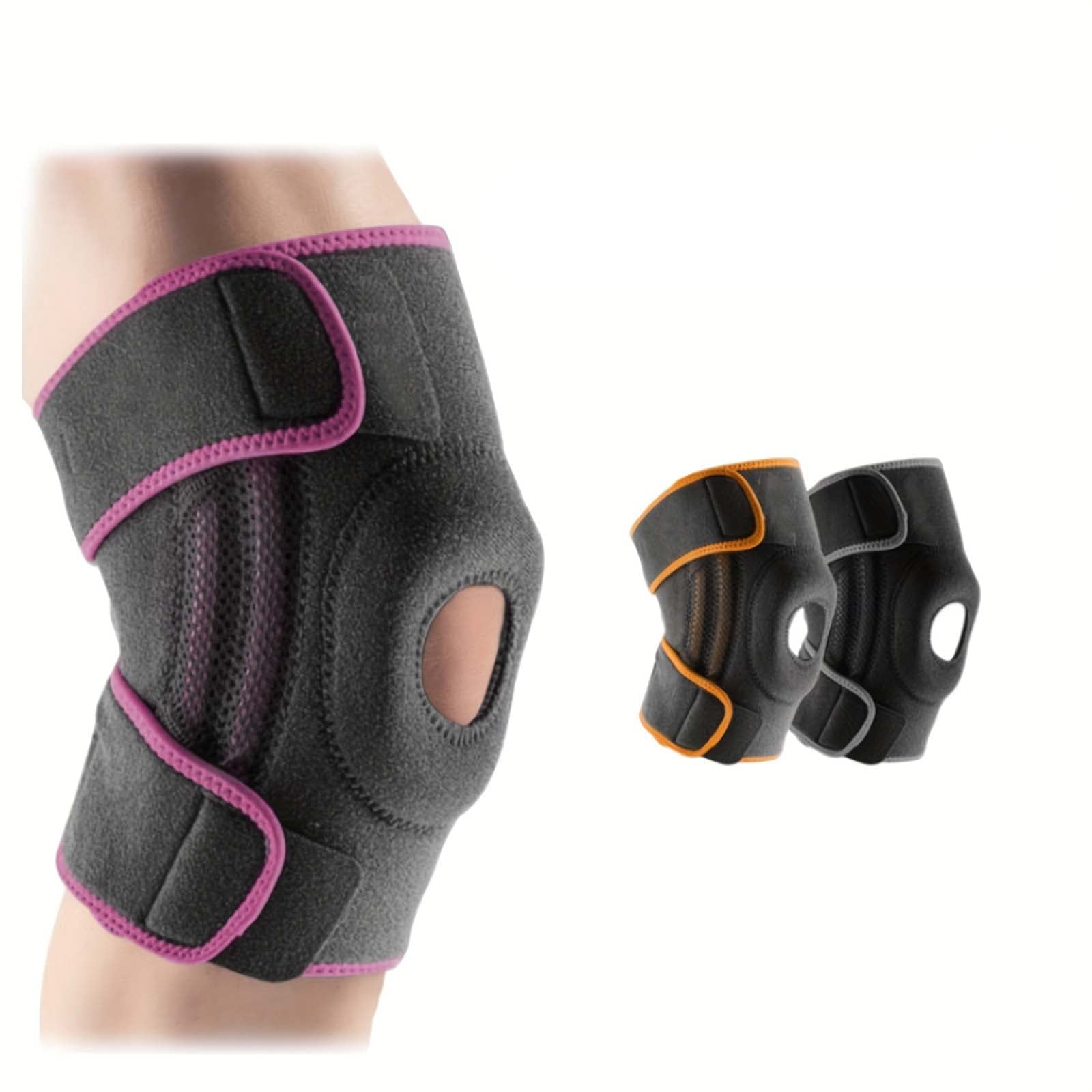 Teeuard 1pc Sport Knee Brace with Gel Pads, Adjustable, Anti-Slip，Injury Recovery Pink XX-Large
