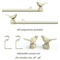 thumbnail image 2 of MERIVILLE 1" Single Curtain Rod Set, Adjustable 28-48 Inches, Bird Finials, Country White, 2 of 5