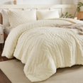 thumbnail image 1 of Set de edredón DJY Tufted Boho Queen Size, microfibra, color crema, 1 of 6