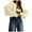 Beige, variant on idosla Women's Long Sleeve Crop Cardigan Sweaters Chic Loose V Neck Knit Sweater Outerwear with Bow Tie (Beige, M)