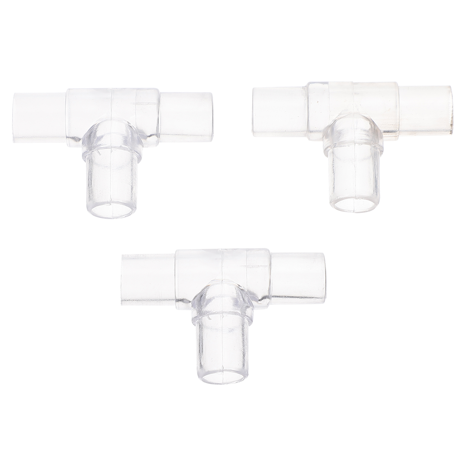 3pcs Aquarium Pipe Connectors Threeway Straight Coupling Adapter