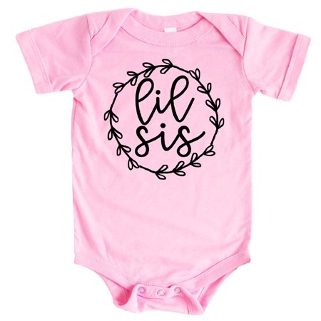 

Olive Loves Apple Big Sis Lil Sis T-Shirts and Bodysuits for Baby and Toddler Girls Sibling Outfits Pink Bodysuit Newborn