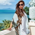 thumbnail image 6 of Christmas Deer Light and Breathable Chiffon Yarn Silk Scarf - Translucent 180*73 Size for Women, 6 of 6