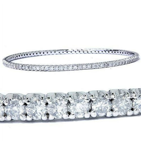 3 1/3ct White Gold Bangle Diamond Bracelet