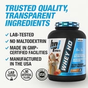BPI Sports Whey HD Ultra Premium Protein Powder Isolate, Workout Powder for Muscle Gain, Milk Protein Concentrates, Vanilla Caramel, 4.07 Pound (50 Servings)