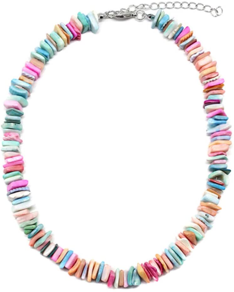 colorful puka shell necklace