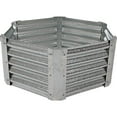 thumbnail image 3 of Sunnydaze 40" x 36" x 16" Hexagon Silver Galvanized Steel Raised Garden Bed, 3 of 11