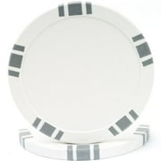 5 Spot Blank 100 Poker Chips, 11.5gm, White By Trademark Poker Ship from US by
