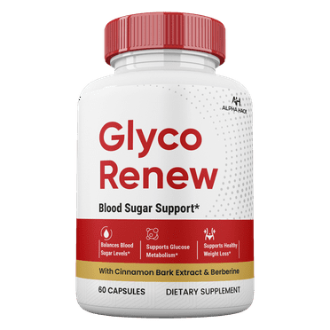 Glyco Renew Blood Sugar Capsules, Official Formula, Maximum Strength Supplement 1 Month Supply (1 Pack)