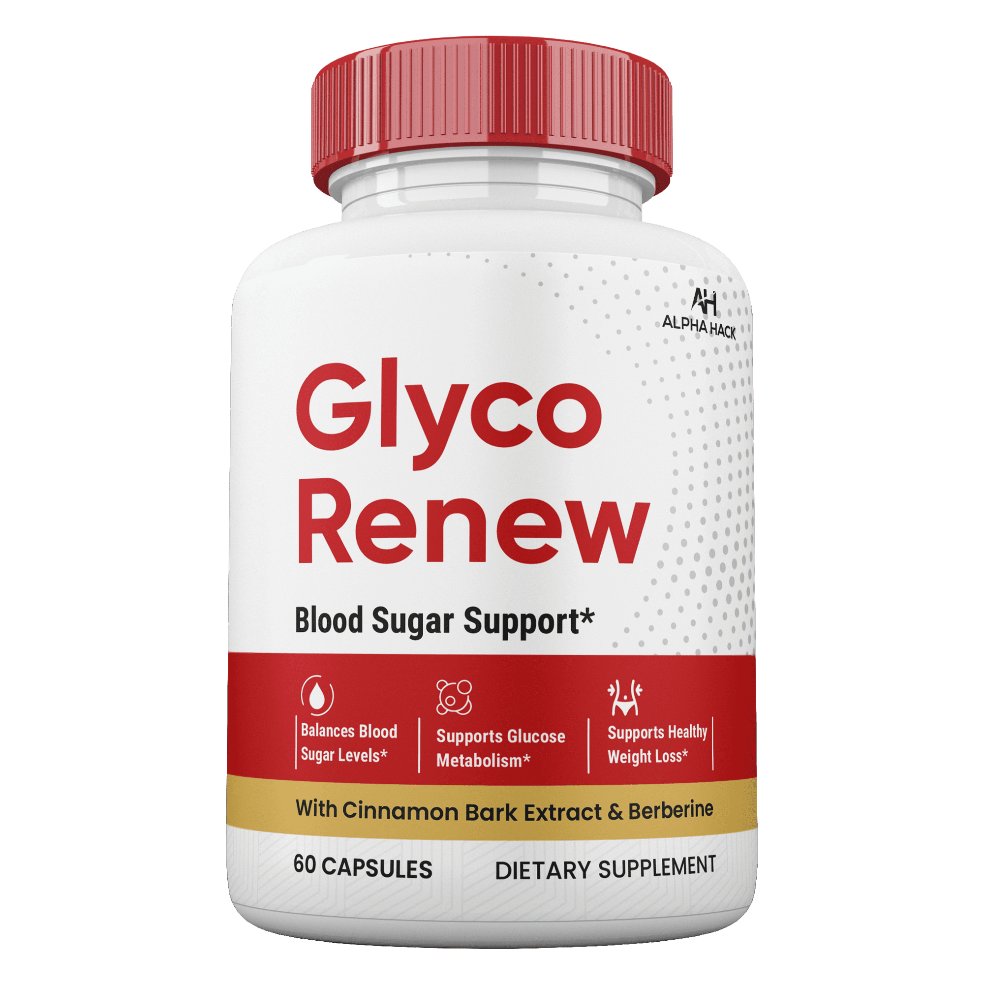 Glyco Renew Blood Sugar Capsules, Official Formula, Maximum Strength Supplement 1 Month Supply (1 Pack)