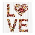 thumbnail image 3 of Ambesonne Valentines Day Shower Curtain, Garden Fowers, 69"Wx84"L, Multicolor, 3 of 5