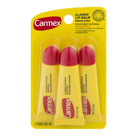 Carmex Original Moisturizing Lip Balm, 3ct