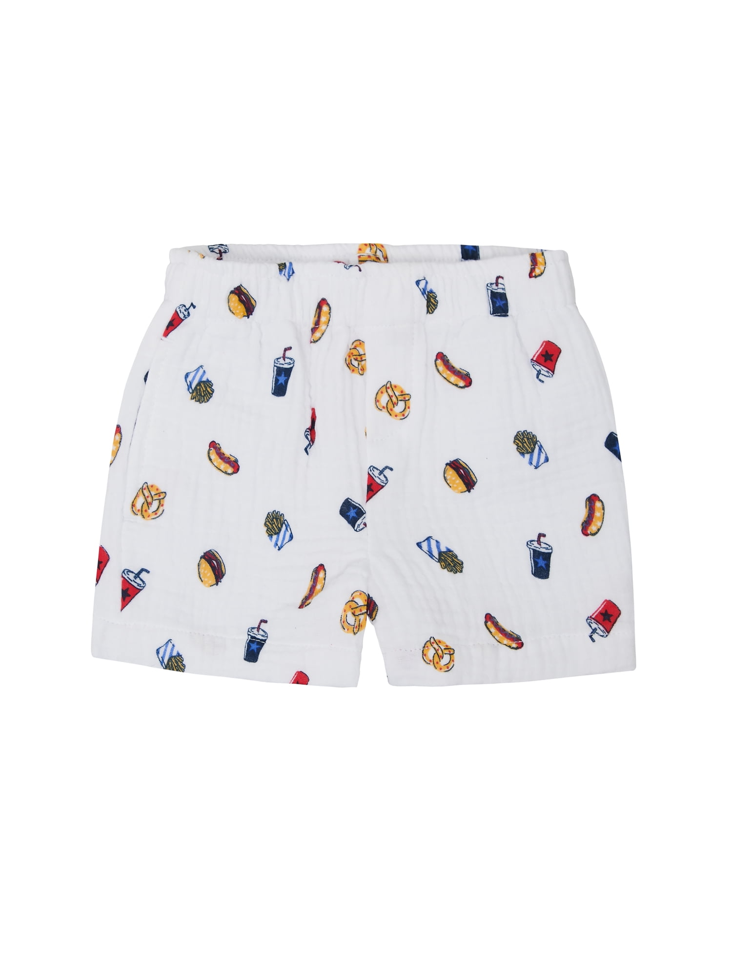 Way to Celebrate Baby and Toddler Boy Americana Shirt and Short Set, Sizes 0-3M-5T