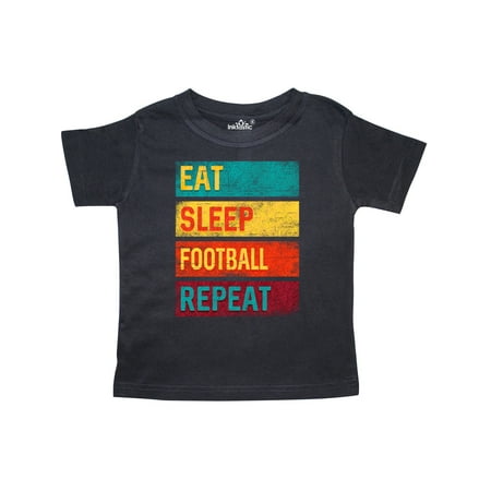 

Inktastic Football Sports Eat Sleep Football Repeat Gift Toddler Boy or Toddler Girl T-Shirt