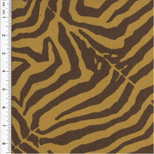Designer Cotton Brown/Beige Wild Life Zebra Print Brown Home Decorating
