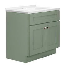 Brookings Bath Vanity Fully Assembled 31x22 - Sherwin Williams® Evergreen Fog Base and Camilla II Top