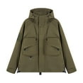 thumbnail image 1 of Chaquetas y abrigos casuales con capucha de manga larga para mujer, camisetas lisas, blusas de manga larga, blusas casuales, chaquetas cortavientos, chaquetas con capucha, conjuntos para senderismo al, 1 of 2