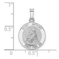 thumbnail image 2 of FJC Finejewelers 14 kt White Gold Polished and Satin Hollow St Anthony Medal Charm 21 mm x 14 mm, 2 of 6