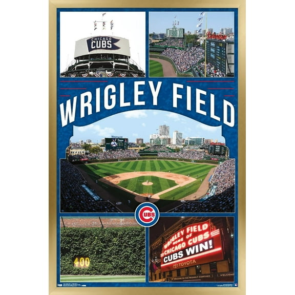 MLB Chicago Cubs - Wrigley Field 17 Wall Poster, 22.375" x 34", Framed
