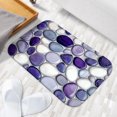 thumbnail image 6 of 1pc Purple and White Stones Absorbent Non-Slip Bathroom Thickened Flannel Rug Decor,Soft,Quick Drying,Suitable For Indoor/outdoor Use,Bathrooms,Bedrooms,Kitchens,Terrace,Laundry Rooms,16"x24", 6 of 9