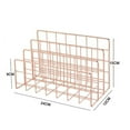 thumbnail image 6 of Metal Mesh Desk Organizer Office Home Bookends Book Holder -Rose Gold, 6 of 8