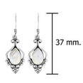 thumbnail image 3 of Victorian-Era Inspired White Mother of Pearl Sterling Silver Dangle Earrings, 3 of 5