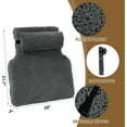 thumbnail image 4 of Sherpa Fleece Lumbar Support Pillow with Headrest for Recliner,Memory Foam Recliner Chair Cushion for Back Pain,Big High Back Support for Recliner with Chair Headrest for Elderly (Grey), 4 of 8