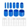 thumbnail image 4 of Unique Bargains 100pcs Embouts en Caoutchouc 4.5mm ID Vinyle PVC Rond Tube Bouchon Couvercle Filetage Protecteur Bleu, 4 of 5