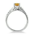 thumbnail image 3 of SZUL Women's 1 Carat Oval Citrine and Diamond Ring in 14K White Gold, 3 of 4