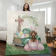 thumbnail image 2 of Easter Egg Dachshund Bunny Ear Welcome Spring Truck Quilt Blanket Wiener Dog Lover Gifts Idea Cozy Comforter Throw Blanket - 12002, 2 of 5