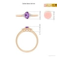thumbnail image 4 of ANGARA Natural 0.4 Ct. Amethyst with Diamond Classic Ring in 14K Rose Gold for Women (Ring Size: 11), 4 of 8