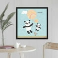 thumbnail image 4 of Kids Nursery Art Pastel Muted "Rainbow Panda" Natural Float Framed Canvas - 24x24, 4 of 5