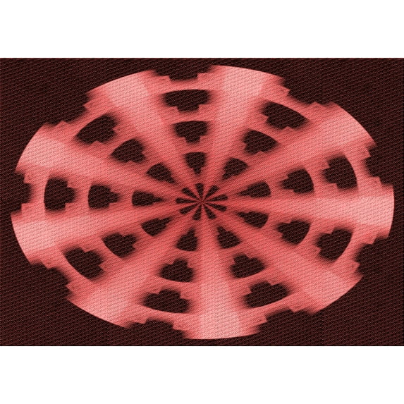 Ahgly Company Indoor Rectangle Patterned Valentine Red Area Rugs, 2' x 3'