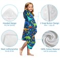 thumbnail image 7 of DarkBlue Dinosaurs Pattern Hooded Bath Towel，50"x30" for Ages 3 To 12 Kids, Quick Dry Lightweight Soft Microfiber Hood Beach Towel Cover Up for Kids, 7 of 7