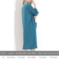 thumbnail image 5 of Women Robe Zipper Front House Coat 3/4 Sleeve Nightgown Bathrobe Ladies Lounge Dress Sleepwear With Pockets, 5 of 5
