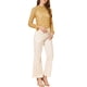 thumbnail image 2 of INSPIRAR CHIC Blusa de Encaje de Ganchillo para Mujeres con Cuello de Volantes Floral Transparente S Amarillo-1, 2 of 7