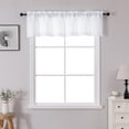 thumbnail image 1 of SIABC-Heidi White Valances for Windows, Valance Curtains 14 Inch Length 30 Inch Wide 2 Panels Set for Kitchen Living Room Bedroom, Light Filtering White Curtains, 2 Pcs Each 30" W 14" L, 1 of 4