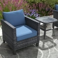 thumbnail image 4 of Ovios 3 Pieces Outdoor Patio Furniture All-Weather Bistro Set with Coffee Table and Wicker Chairs for Garden Balcony Backyard Yard, 4 of 7