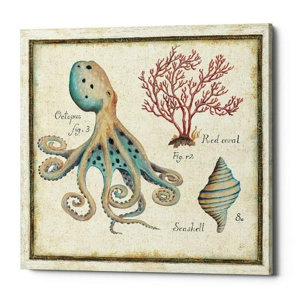 Epic Graffiti 'Oceanography I' Canvas Wall Art, 12"x12" 12" x 12"