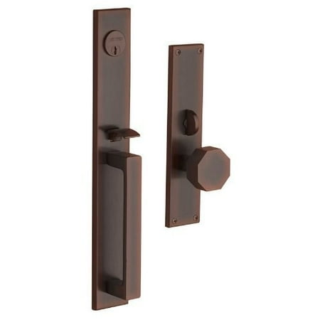 Baldwin 6570.ENTR Atlanta Single Cylinder Mortise Handleset Trim Set, Venetian Bronze