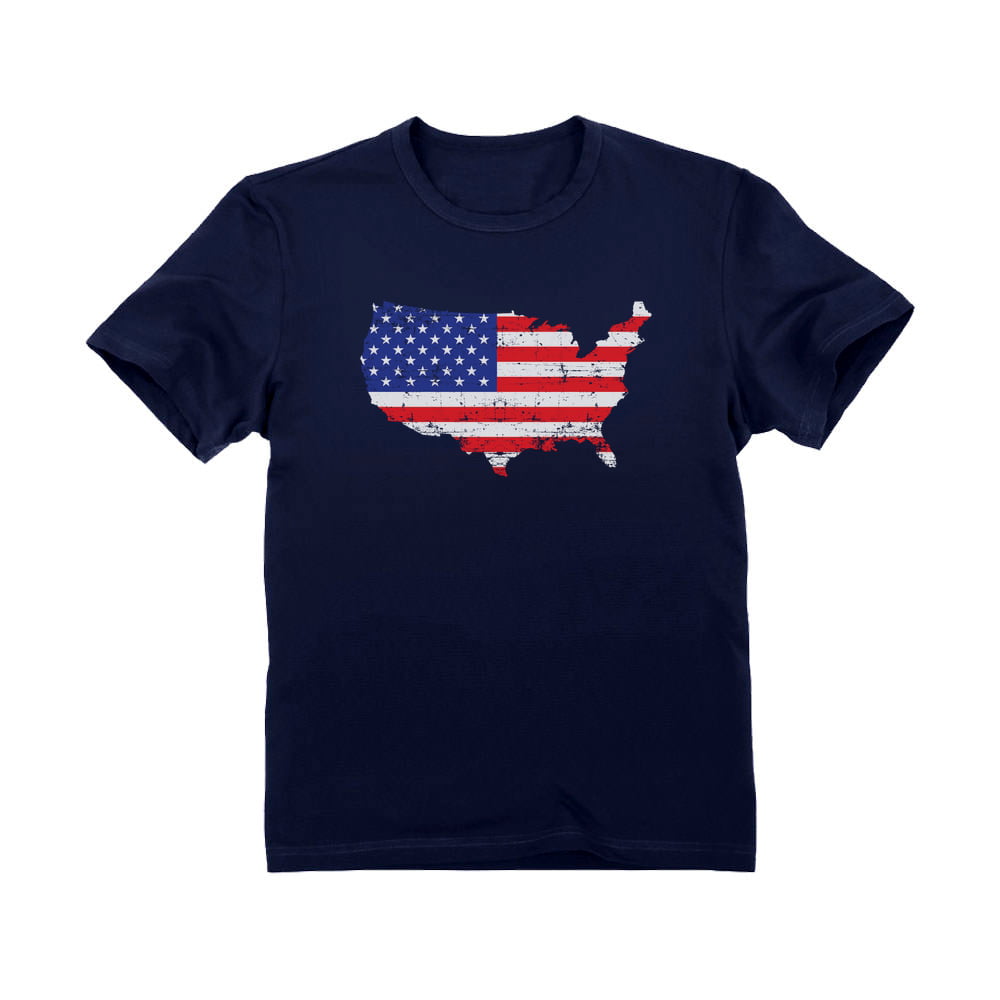 Youth 4th of July USA American Flag T-Shirt